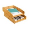 Bandeja sobremesa cep silva bambu lote de 2 unidades 340x252x75 mm