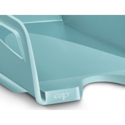 Bandeja sobremesa cep riviera plastico maxi color verde agua 387x265x115 mm