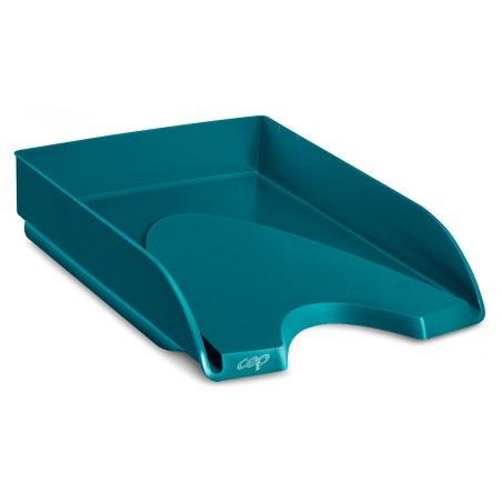 Bandeja sobremesa cep riviera plastico color esmeralda 348x257x66 mm