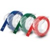 Cinta dymo 3d 9mm x 3mt para rotuladora omega/junior color azul/negro/rojo blister 3 unidades