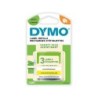 Cinta dymo metalizada letratag 12mm x 4mt papel blanco / plastico amarillo / metalica plata pack de 3