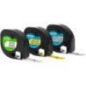 Cinta dymo metalizada letratag 12mm x 4mt papel blanco / plastico amarillo / metalica plata pack de 3