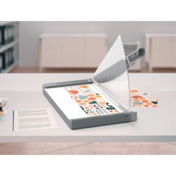 Cizalla de palanca leitz precision office pro a3 base cristal longitud corte 457 mm capacidad de corte 25 hojas