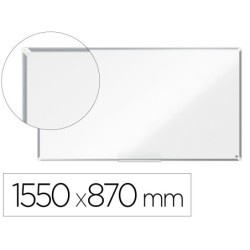 Pizarra blanca nobo premium plus acero vitrificado formato panoramico 70\ magnetica 1550x870 mm