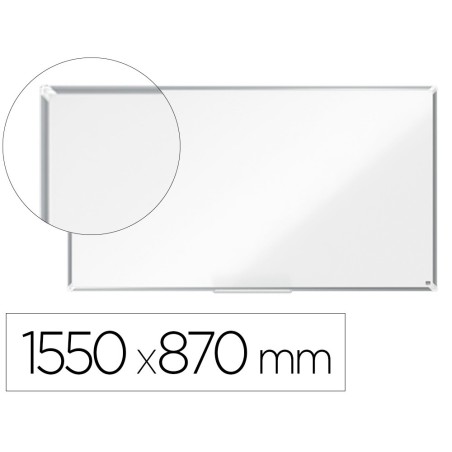 Pizarra blanca nobo premium plus acero vitrificado formato panoramico 70\ magnetica 1550x870 mm