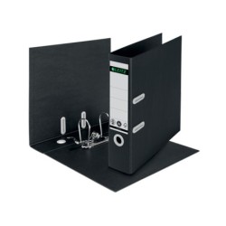 Archivador de palanca leitz recycle din a4 carton reciclado y reciclable 100% 180 lomo 80 mm negro