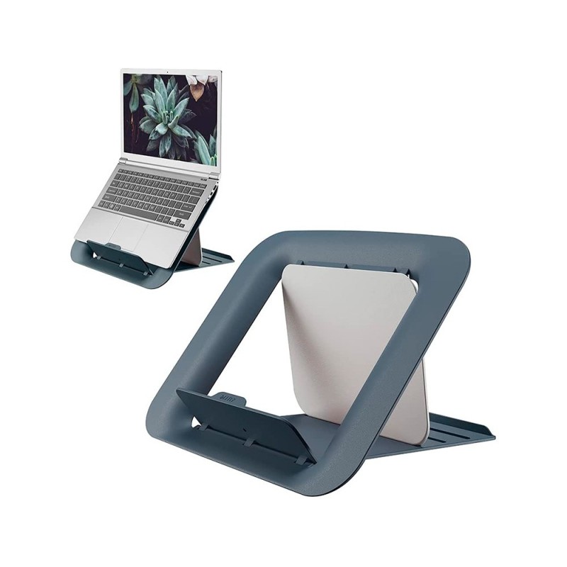 Soporte para portatil leitz ergo cosy ajustable 4 alturas color gris 310x50x247 mm Soporte para portatil leitz ergo cosy ajustable 4 alturas color gris 310x50x247 mm