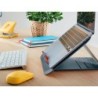 Soporte para portatil leitz ergo cosy ajustable 4 alturas color gris 310x50x247 mm
