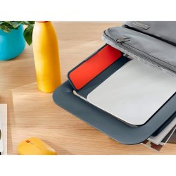 Soporte para portatil leitz ergo cosy ajustable 4 alturas color gris 310x50x247 mm