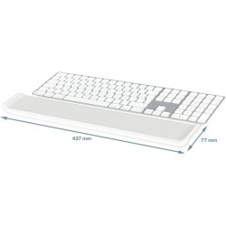Reposamuñecas leitz ergo cosy para teclado ajustable color gris