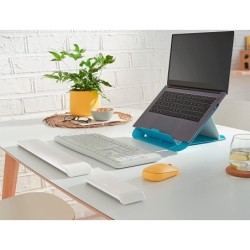 Reposamuñecas leitz ergo cosy para teclado ajustable color gris