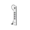 Regleta belkin bsv401vf2m proteccion sobretension 4 tomas  2 puertos usb boton apagado y encendido color