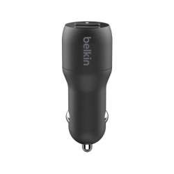 Cargador para coche belkin ccb001btbk doble usb-a 24w 12w x2 color negro