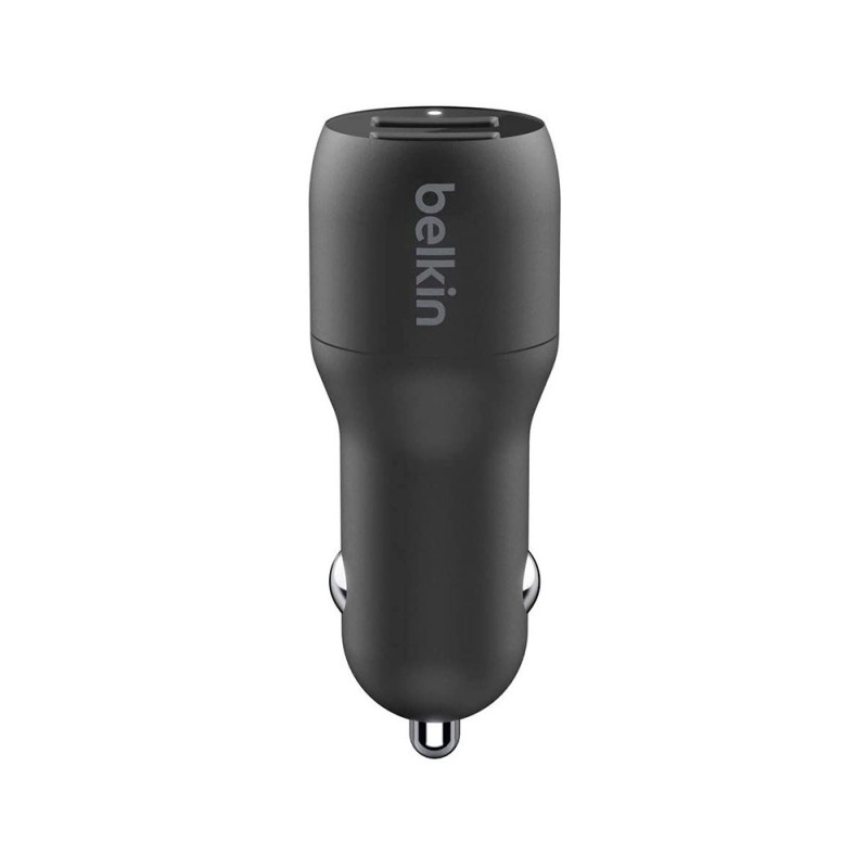 Cargador para coche belkin ccb001btbk doble usb-a 24w 12w x2 color negro Cargador para coche belkin ccb001btbk doble usb-a 24w 12w x2 color negro