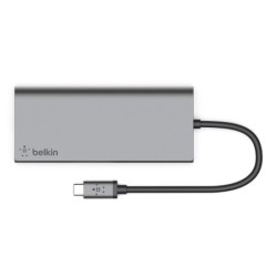 Adaptador belkin avc008btsgy multipuerto usb-c a ethernet / usb-c / usb-a / hdmi / sd color gris