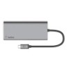 Adaptador belkin avc008btsgy multipuerto usb-c a ethernet / usb-c / usb-a / hdmi / sd color gris