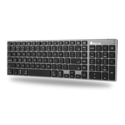 Teclado ngs fortune multimode inalambrico 12 teclas multimedia color aluminio 364x116x14 mm