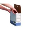 Caja archivo definitivo fellowes a4 carton reciclado 100% lomo 100 mm montaje automatico color azul