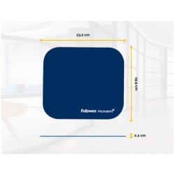 Alfombrilla para raton fellowes con proteccion microban color azul 226x192x3 mm