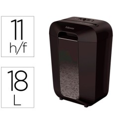 Destructora de documentos fellowes lx-70d capacidad 11h seguridad p4 destruye grapas clips y tarjeta papelera 18 l