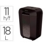 Destructora de documentos fellowes lx-70d capacidad 11h seguridad p4 destruye grapas clips y tarjeta papelera 18 l