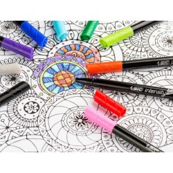 Rotulador bic intensity fine punta de fibra 0,4 mm blister de 10 unidades colores surtidos