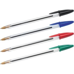 Boligrafo bic cristal mega tubo 164 unidades colores surtidos 8 azules / 5 negros / 4 rojos/ 3 verdes