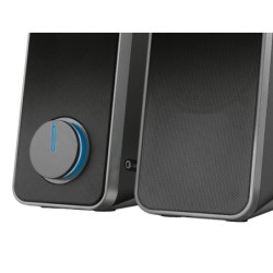 Altavoces trust arys 2.0 potencia maxima 28w control de volumen y conexion auriculares usb color negro