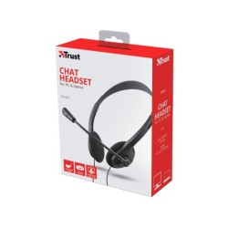 Auricular trust primo chat headset para pc y laptop longitud cable 1,8 m con microfono conexion jack 3.5