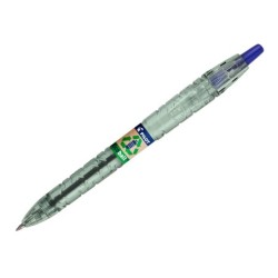 Boligrafo pilot ecoball plastico reciclado tinta aceite punta de bola 1 mm color azul