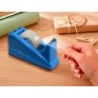 Portarrollo sobremesa q-connect plastico para cinta de 33 mt color azul 135x58x60 mm