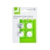 Pila q-connect tipo boton litio cr2032 3v blister de 4 unidades