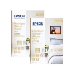 Papel fotografico epson premiun glossy photo satinado din a4 promo 2 x 15 hojas 225 gr