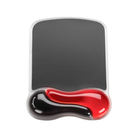 Alfombrilla para raton kensington duo gel con reposamuñecas color negro/rojo 240x182x25 mm