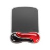 Alfombrilla para raton kensington duo gel con reposamuñecas color negro/rojo 240x182x25 mm