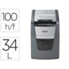 Destructora de documentos rexel optimum auto 100x eu capacidad 100 hojas particulas destruye grapas