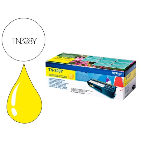 Toner brother laser tn328y amarillo alta capacidad 6000 paginas