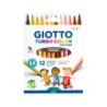 Rotulador giotto turbo color skin tones lavable punta bloqueada caja de 12 colores surtidos