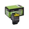 Toner laser lexmark 80c2sye amarillo 2000 paginas