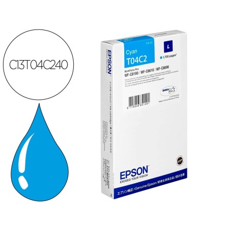 Ink-jet epson t04c2 cian 1700 paginas