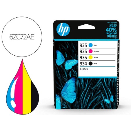 Toner hp 934/935 y 6zc72ae multi pack negro / cian / magenta / amarillo