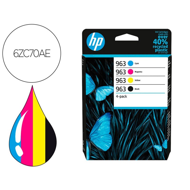 Toner hp laser 963-6zc70ae multipack negro / cian / magenta / amarillo Toner hp laser 963-6zc70ae multipack negro / cian / magenta / amarillo