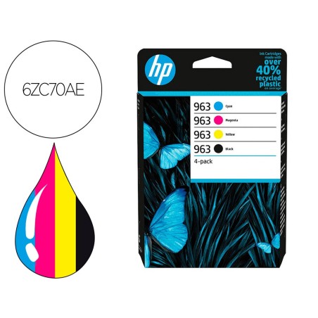 Toner hp laser 963-6zc70ae multipack negro / cian / magenta / amarillo