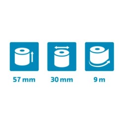 Rollo sumadora exacompta safe contact termico 57 mm x 30 mm 52 g/m2