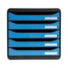 Fichero cajones sobremesa exacompta big-box clean safe 5 cajones azul