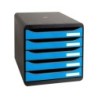 Fichero cajones sobremesa exacompta big-box clean safe 5 cajones azul