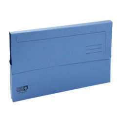 Subcarpeta cartulina exacompta clean safe pocket horizontal din a4 con 2 solapas azul 400 gr paquete