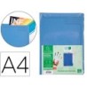 Carpeta dossier uñero exacompta clean safe cartulina 400 gr din a4 azul paquete de 5 unidades