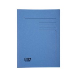 Subcarpeta cartulina exacompta clean safe din a4 con 2 solapas azul 400 gr paquete de 5 unidades