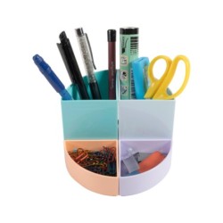 Organizador de sobremesa exacompta aquarel the quarter 4 compartimentos modulables colores pastel 120x120x83 mm